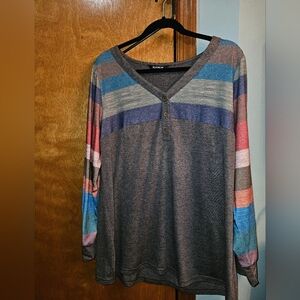 Colorful Striped Woman's Shirt